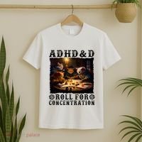 Cats Rpg Gamer Roll For Concentration Funny Quote Apparel T-Shirt thumb 2