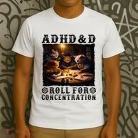 Cats Rpg Gamer Roll For Concentration Funny Quote Apparel T-Shirt thumb 3