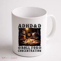 Cats Rpg Gamer Roll For Concentration Funny Quote Apparel Coffee Mug thumb 1
