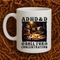 Cats Rpg Gamer Roll For Concentration Funny Quote Apparel Coffee Mug thumb 2