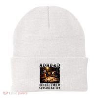 Cats Rpg Gamer Roll For Concentration Funny Quote Apparel Beanie thumb 0