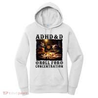 Cats Rpg Gamer Roll For Concentration Funny Quote Apparel Women's Hoodie thumb 0