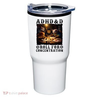 Cats Rpg Gamer Roll For Concentration Funny Quote Apparel Tumbler