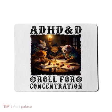Cats Rpg Gamer Roll For Concentration Funny Quote Apparel Mousepad
