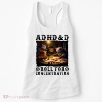 Cats Rpg Gamer Roll For Concentration Funny Quote Apparel Women's Tank Top thumb 0