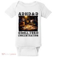 Cats Rpg Gamer Roll For Concentration Funny Quote Apparel Baby Bodysuit thumb 0