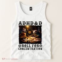 Cats Rpg Gamer Roll For Concentration Funny Quote Apparel Tank Top thumb 2