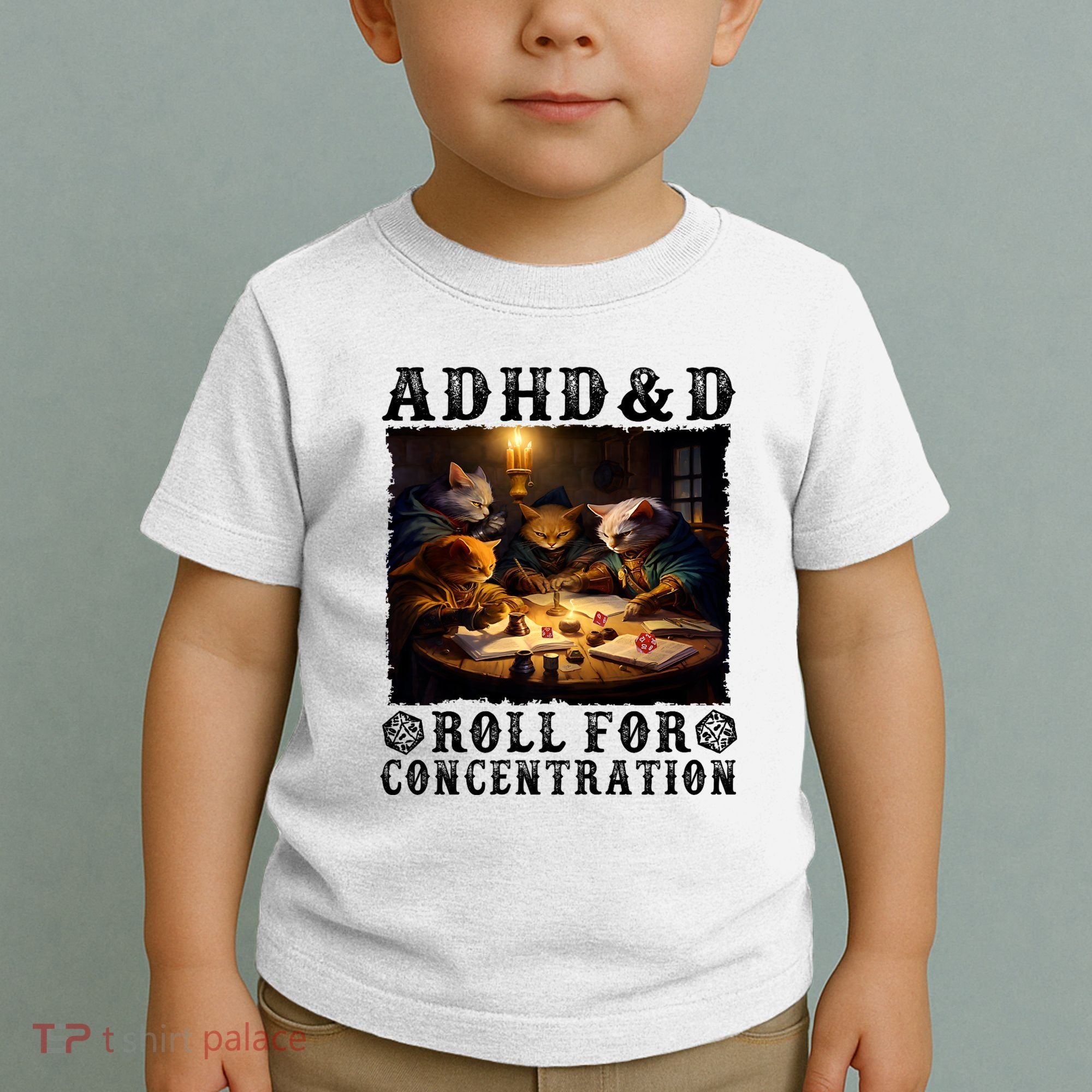 Cats Rpg Gamer Roll For Concentration Funny Quote Apparel Toddler T-Shirt