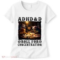 Cats Rpg Gamer Roll For Concentration Funny Quote Apparel Women's T-Shirt thumb 0