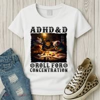 Cats Rpg Gamer Roll For Concentration Funny Quote Apparel Women's T-Shirt thumb 3