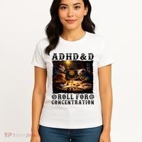 Cats Rpg Gamer Roll For Concentration Funny Quote Apparel Women's T-Shirt thumb 4