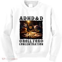 Cats Rpg Gamer Roll For Concentration Funny Quote Apparel Kids Sweatshirt thumb 0