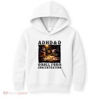 Cats Rpg Gamer Roll For Concentration Funny Quote Apparel Kids Hoodie thumb 0