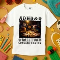 Cats Rpg Gamer Roll For Concentration Funny Quote Apparel Kids T-Shirt thumb 3
