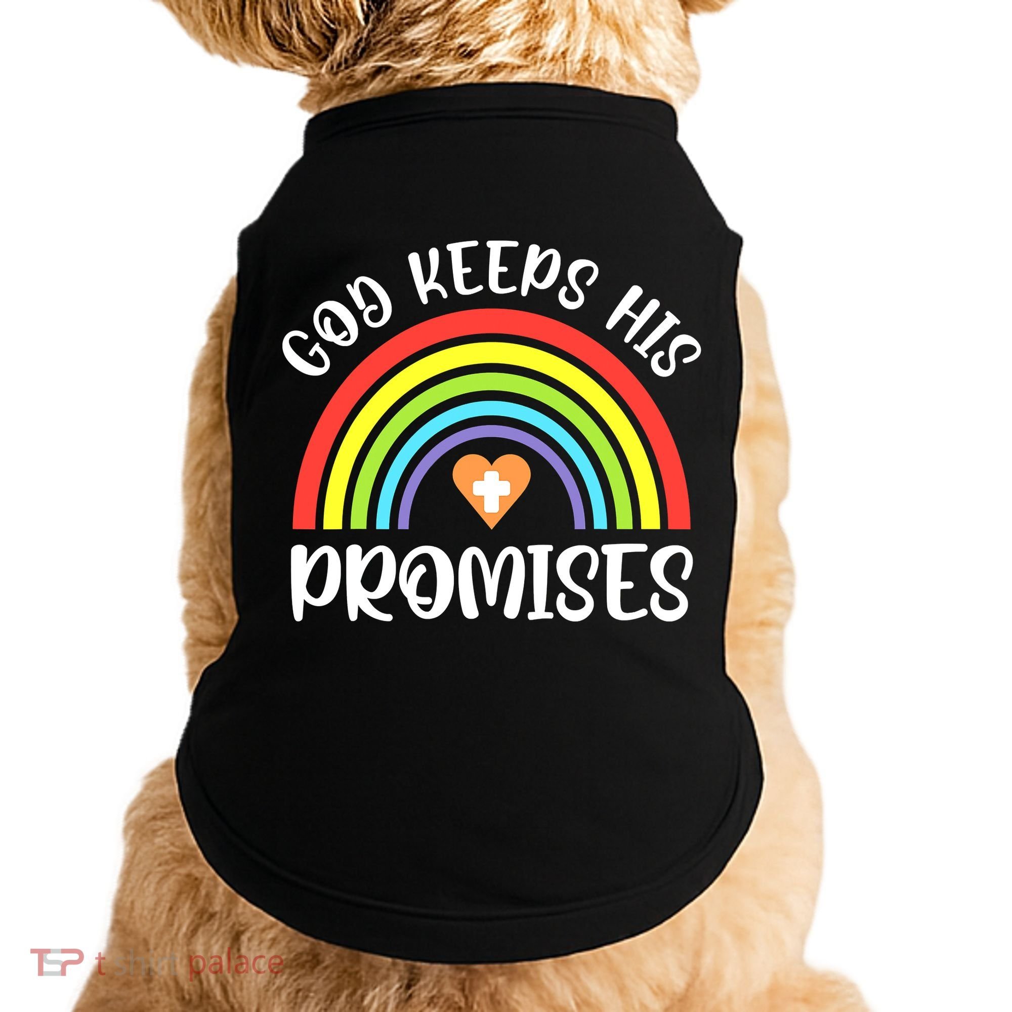 Christian Rainbow God Keeps His Promises Bible Noah Doggie Tank