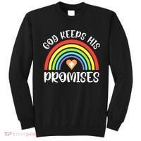 Christian Rainbow God Keeps His Promises Bible Noah Sweatshirt thumb 0