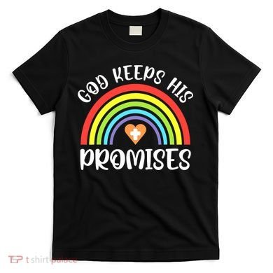 Christian Rainbow God Keeps His Promises Bible Noah T-Shirt