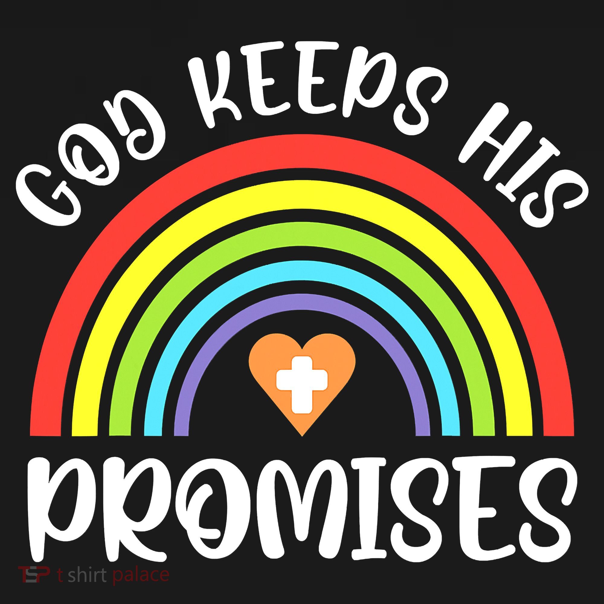 Christian Rainbow God Keeps His Promises Bible Noah Polo