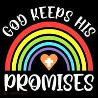 Christian Rainbow God Keeps His Promises Bible Noah Women's Hoodie thumb 2