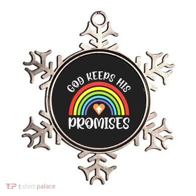 Christian Rainbow God Keeps His Promises Bible Noah Ornament