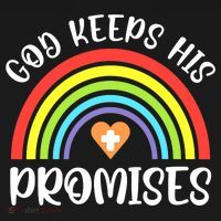 Christian Rainbow God Keeps His Promises Bible Noah Ornament thumb 1