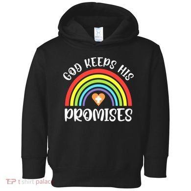 Christian Rainbow God Keeps His Promises Bible Noah Toddler Hoodie