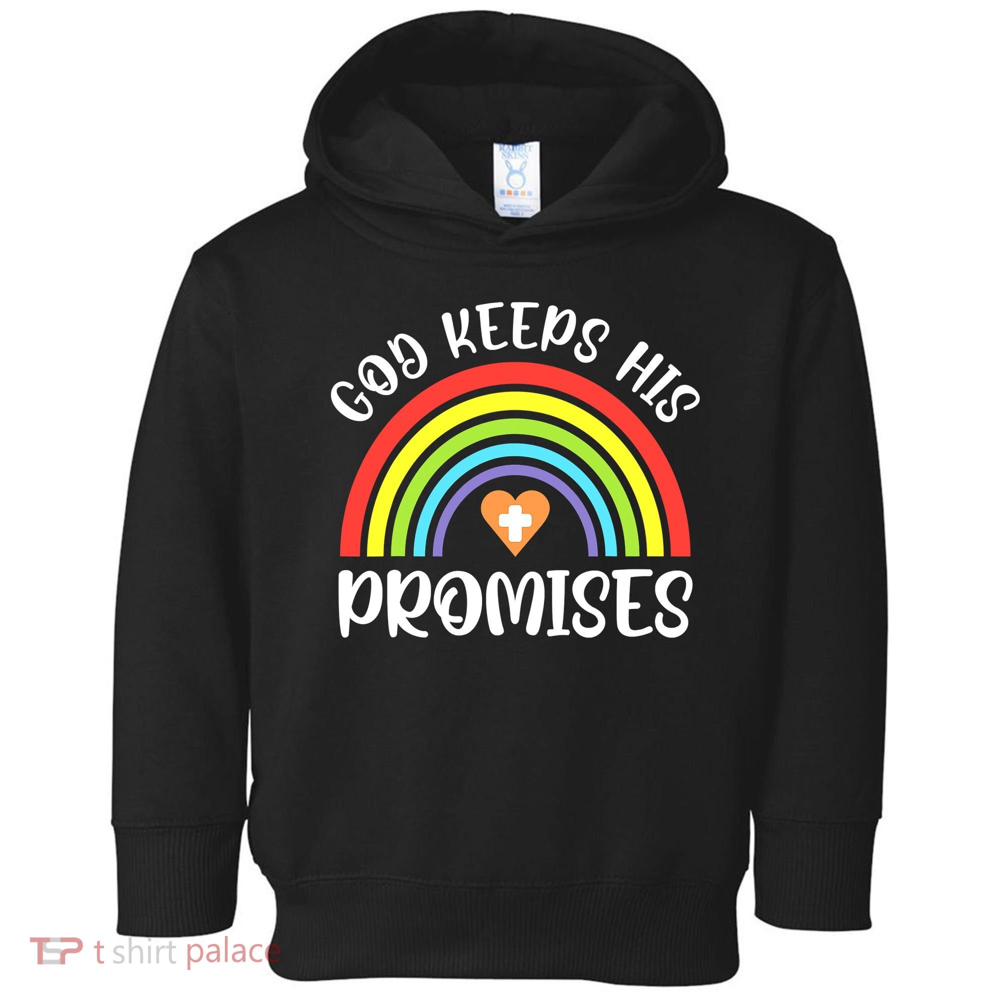 Christian Rainbow God Keeps His Promises Bible Noah Toddler Hoodie