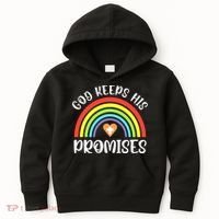 Christian Rainbow God Keeps His Promises Bible Noah Kids Hoodie thumb 0