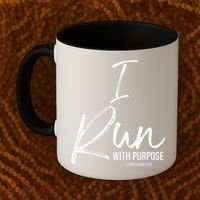 Christian Running Gift For Runners I Run With Purpose Coffee Mug thumb 2