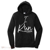 Christian Running Gift For Runners I Run With Purpose Women's Hoodie thumb 0