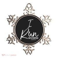 Christian Running Gift For Runners I Run With Purpose Ornament thumb 0
