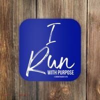 Christian Running Gift For Runners I Run With Purpose Coaster thumb 0