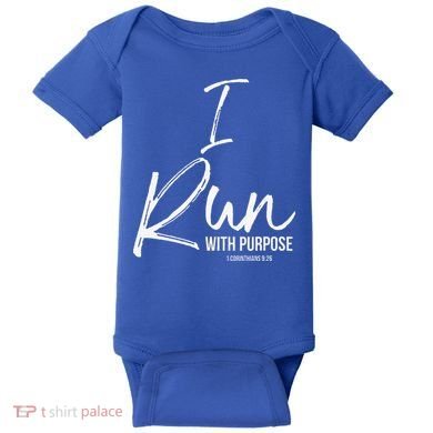 Christian Running Gift For Runners I Run With Purpose Baby Bodysuit