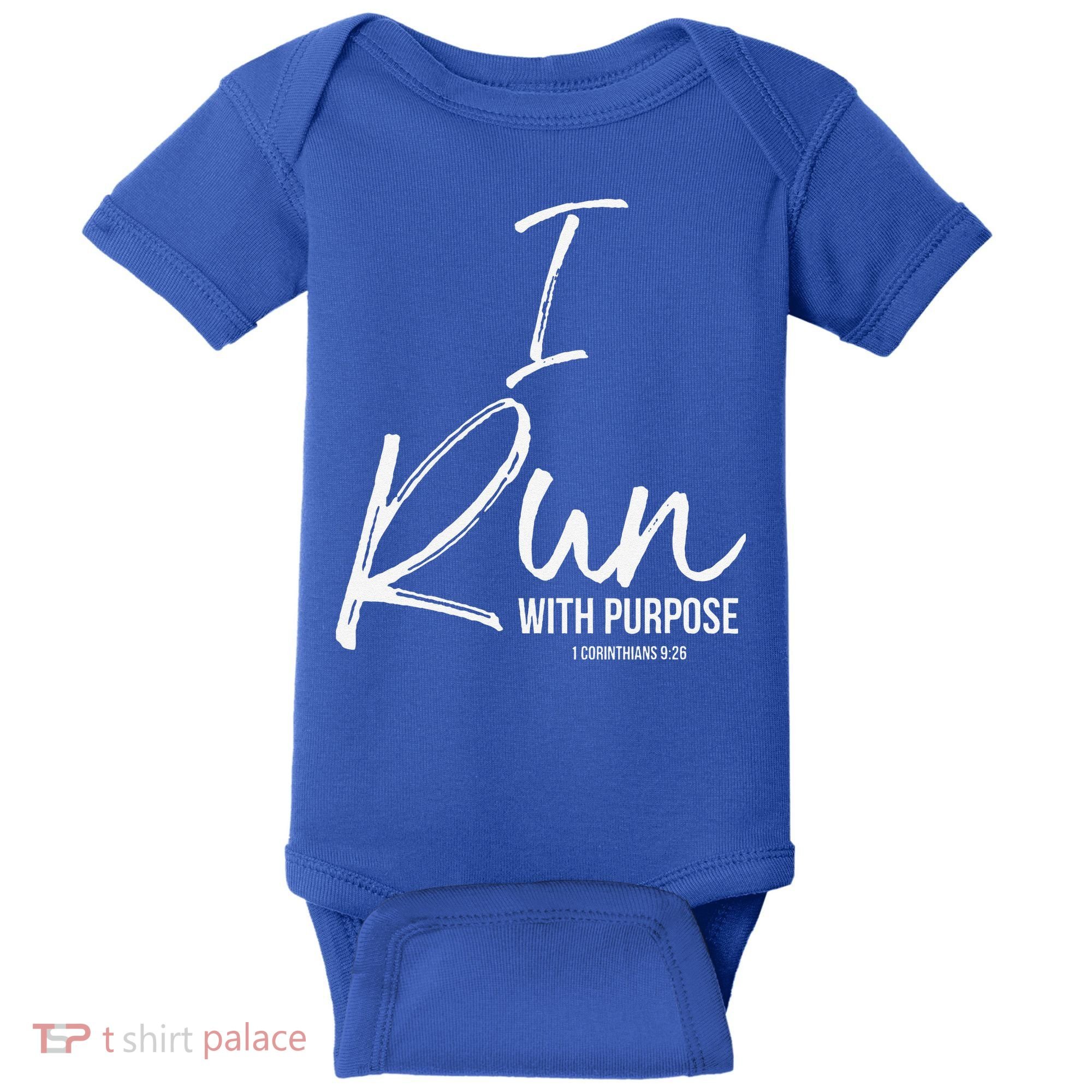Christian Running Gift For Runners I Run With Purpose Baby Bodysuit