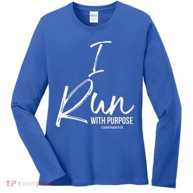 Christian Running Gift For Runners I Run With Purpose Women's Long Sleeve Shirt