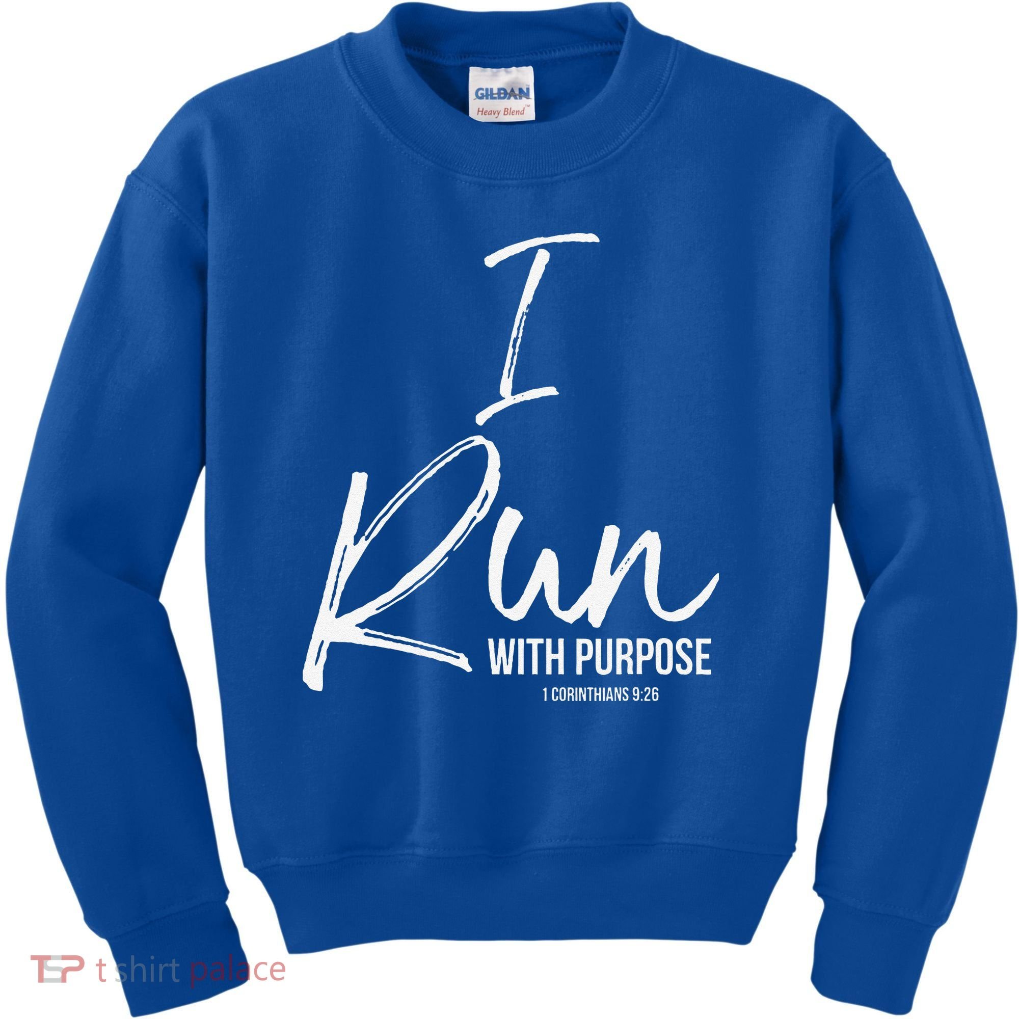 Christian Running Gift For Runners I Run With Purpose Kids Sweatshirt