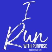 Christian Running Gift For Runners I Run With Purpose Kids Sweatshirt thumb 2