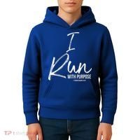 Christian Running Gift For Runners I Run With Purpose Kids Hoodie thumb 4