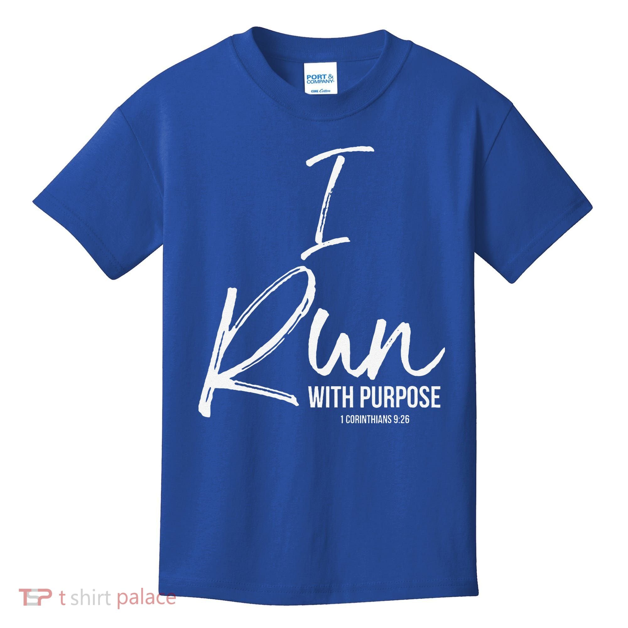 Christian Running Gift For Runners I Run With Purpose Kids T-Shirt