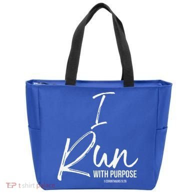 Christian Running Gift For Runners I Run With Purpose Tote Bag