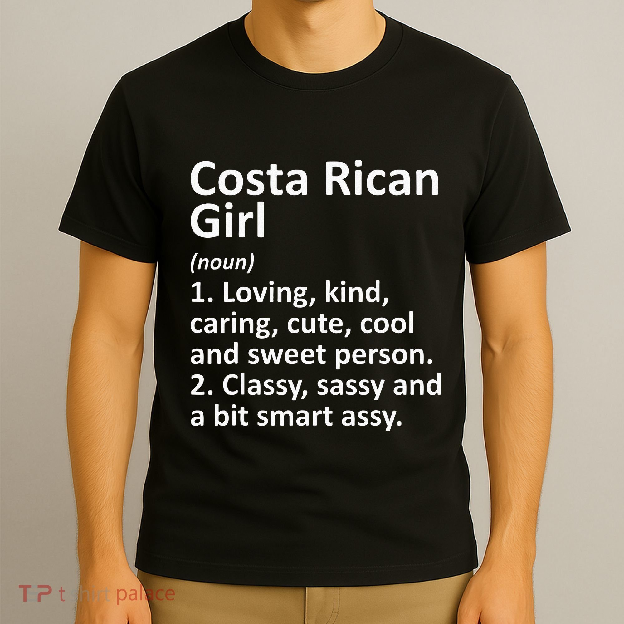 COSTA RICAN GIRL COSTA RICA Gift Funny Country Roots Descent T-Shirt
