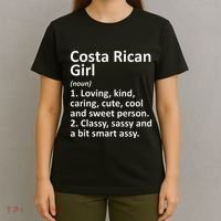 COSTA RICAN GIRL COSTA RICA Gift Funny Country Roots Descent T-Shirt thumb 4