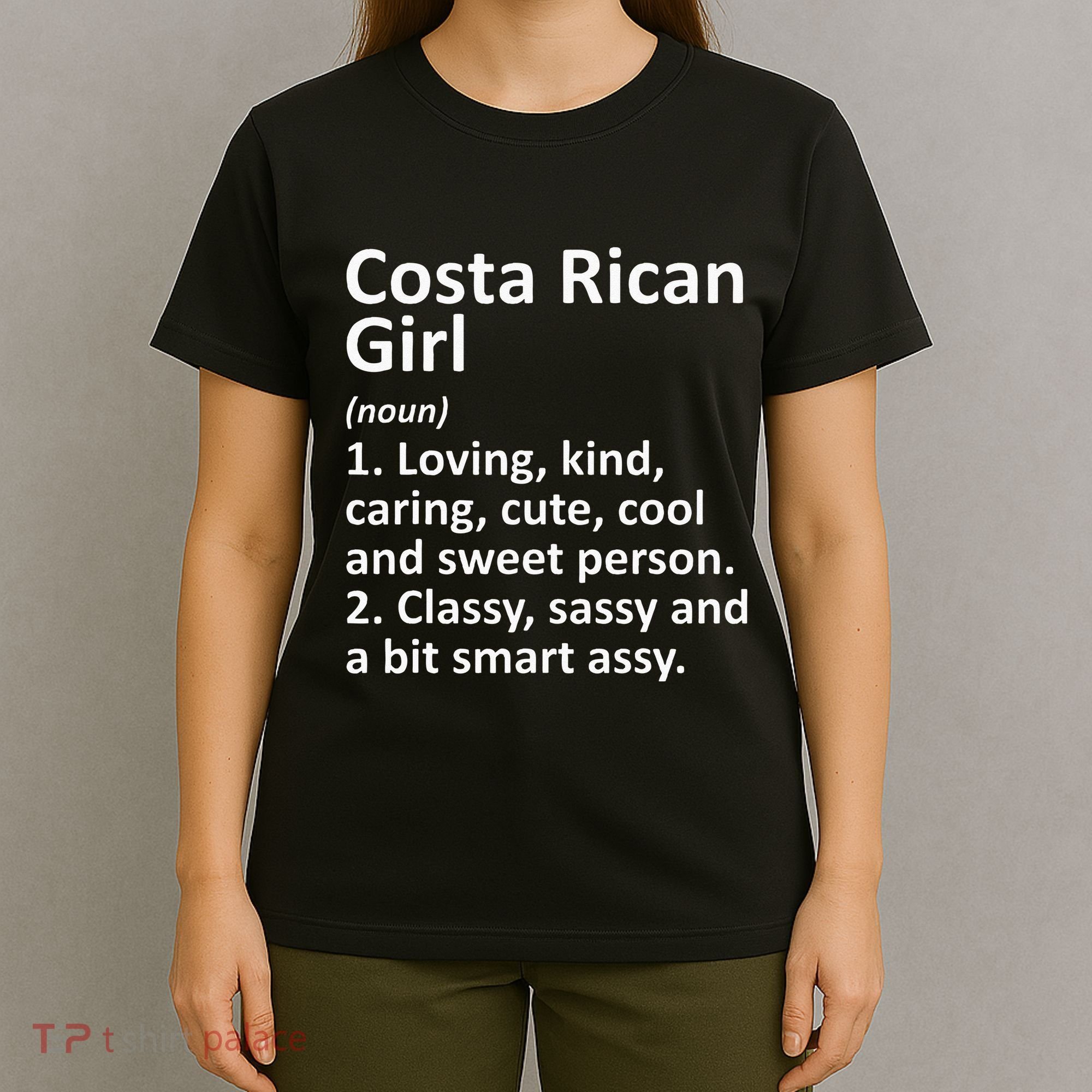 COSTA RICAN GIRL COSTA RICA Gift Funny Country Roots Descent T-Shirt