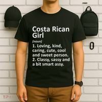 COSTA RICAN GIRL COSTA RICA Gift Funny Country Roots Descent T-Shirt thumb 6