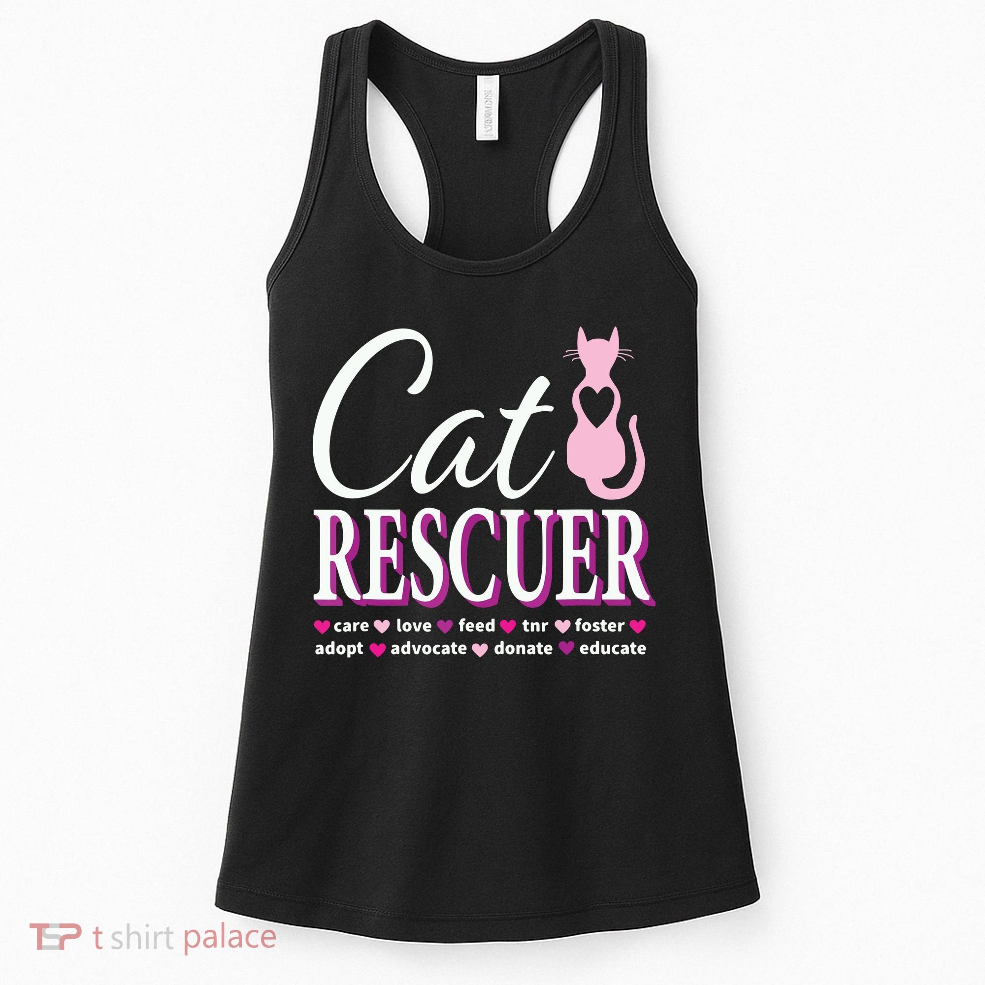 Cat Rescue Gift Feral Kittens Homeless Cats Shelter TNR Tee Women's Tank Top
