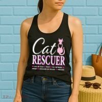 Cat Rescue Gift Feral Kittens Homeless Cats Shelter TNR Tee Women's Tank Top thumb 2
