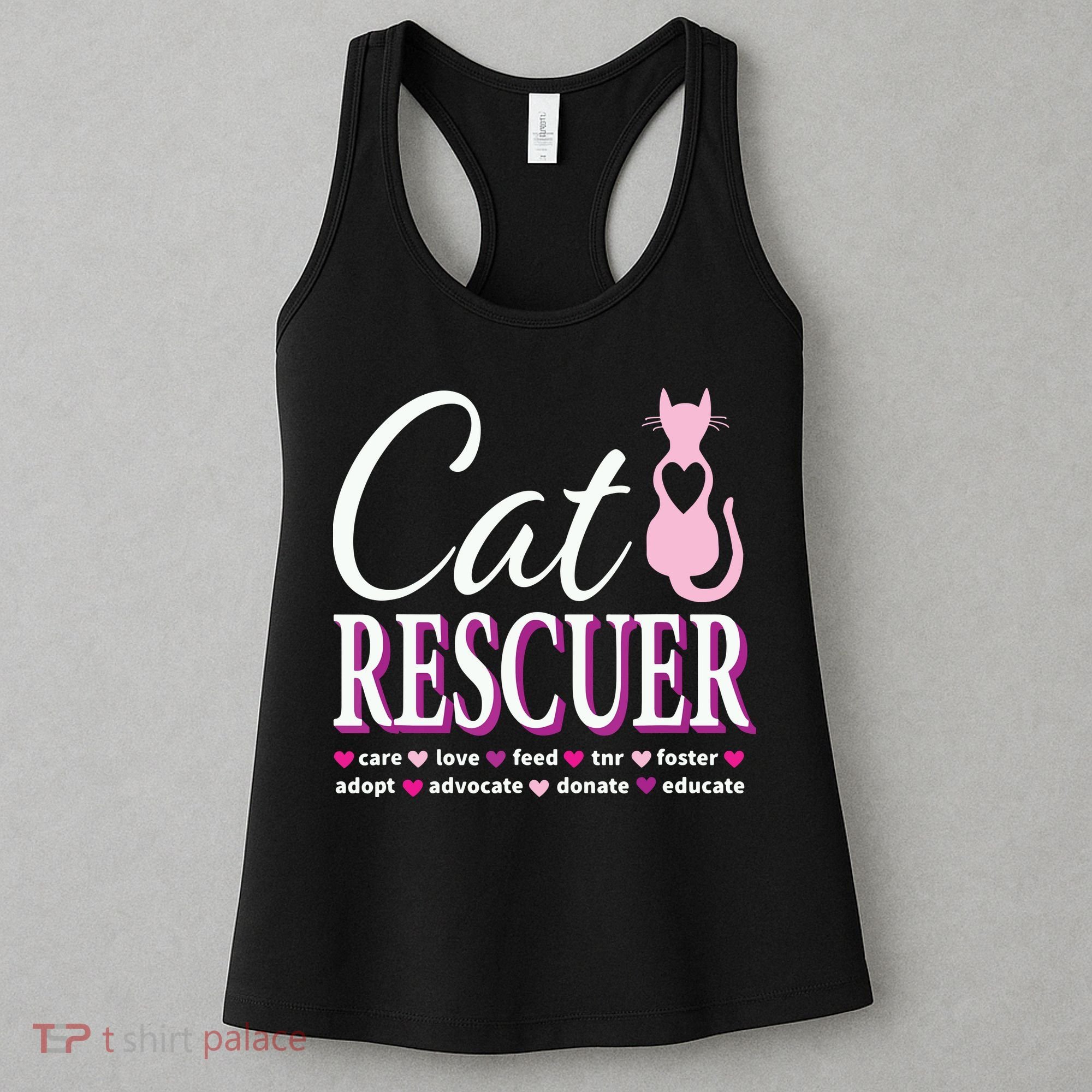 Cat Rescue Gift Feral Kittens Homeless Cats Shelter TNR Tee Women's Tank Top