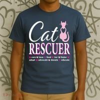 Cat Rescue Gift Feral Kittens Homeless Cats Shelter TNR Tee T-Shirt thumb 3