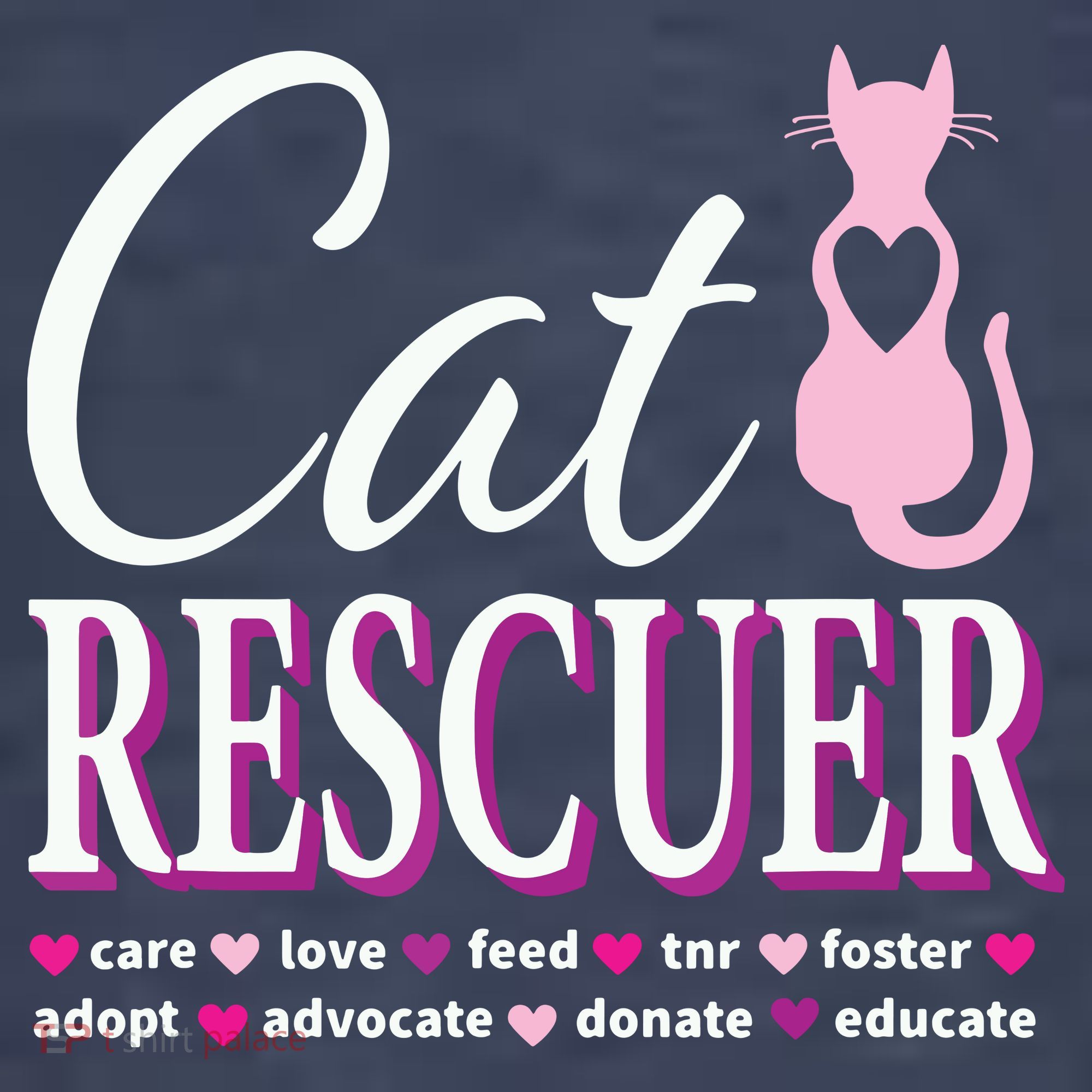 Cat Rescue Gift Feral Kittens Homeless Cats Shelter TNR Tee T-Shirt