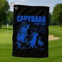 Capybara Rodent Genius Golf Towel thumb 1